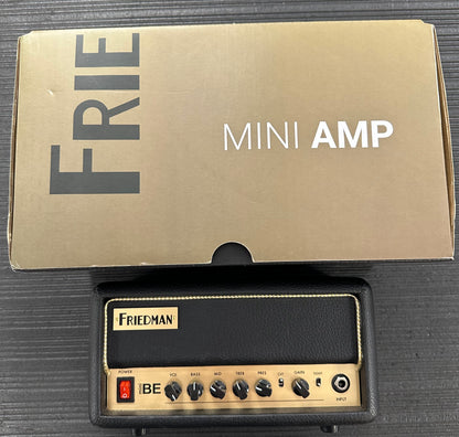 Front with box of Used Friedman BE Mini 30 Watt Head w/Power Supply w/box TSS3905