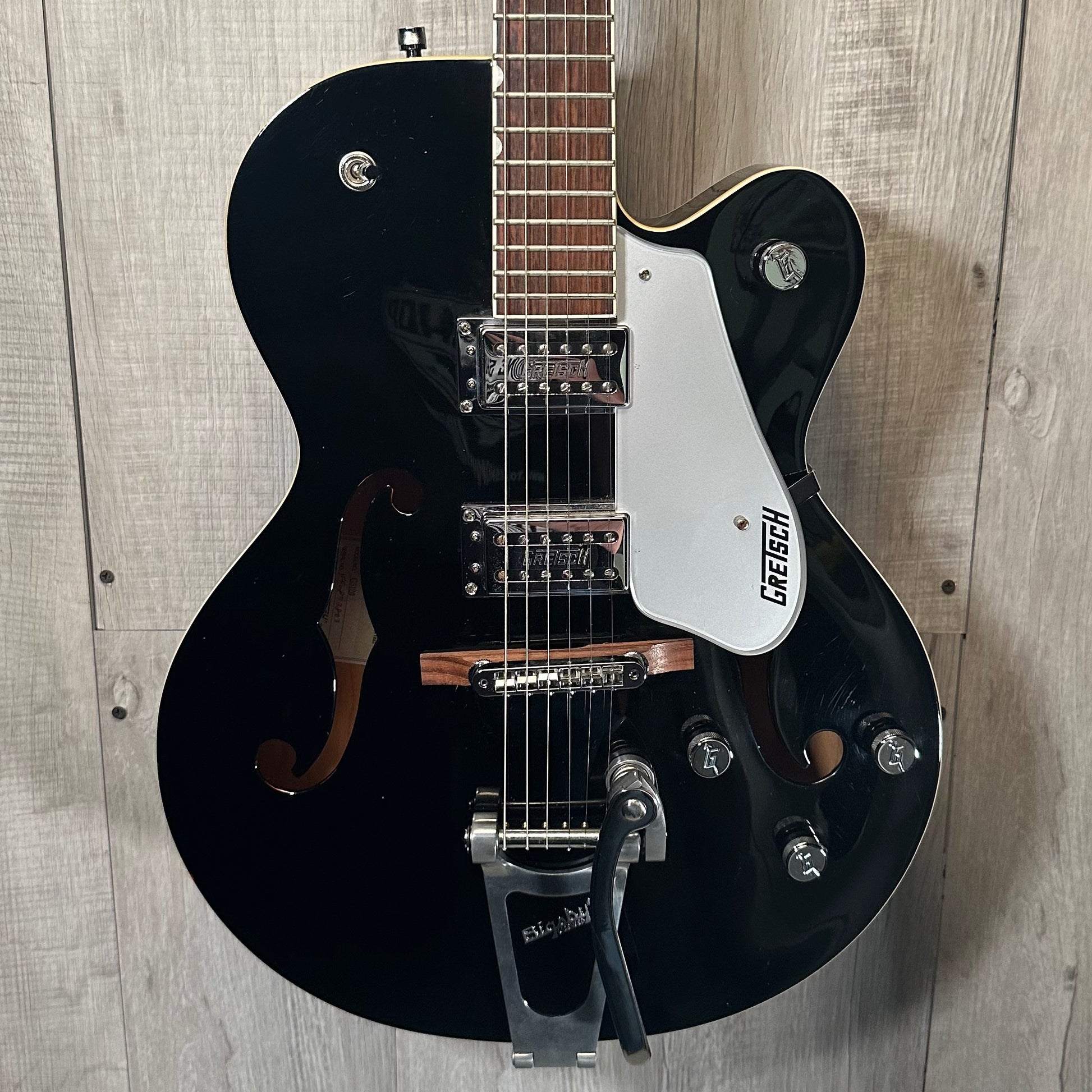 Front of Used Gretsch Electromatic G5120 Black Hollowbody TSS3896