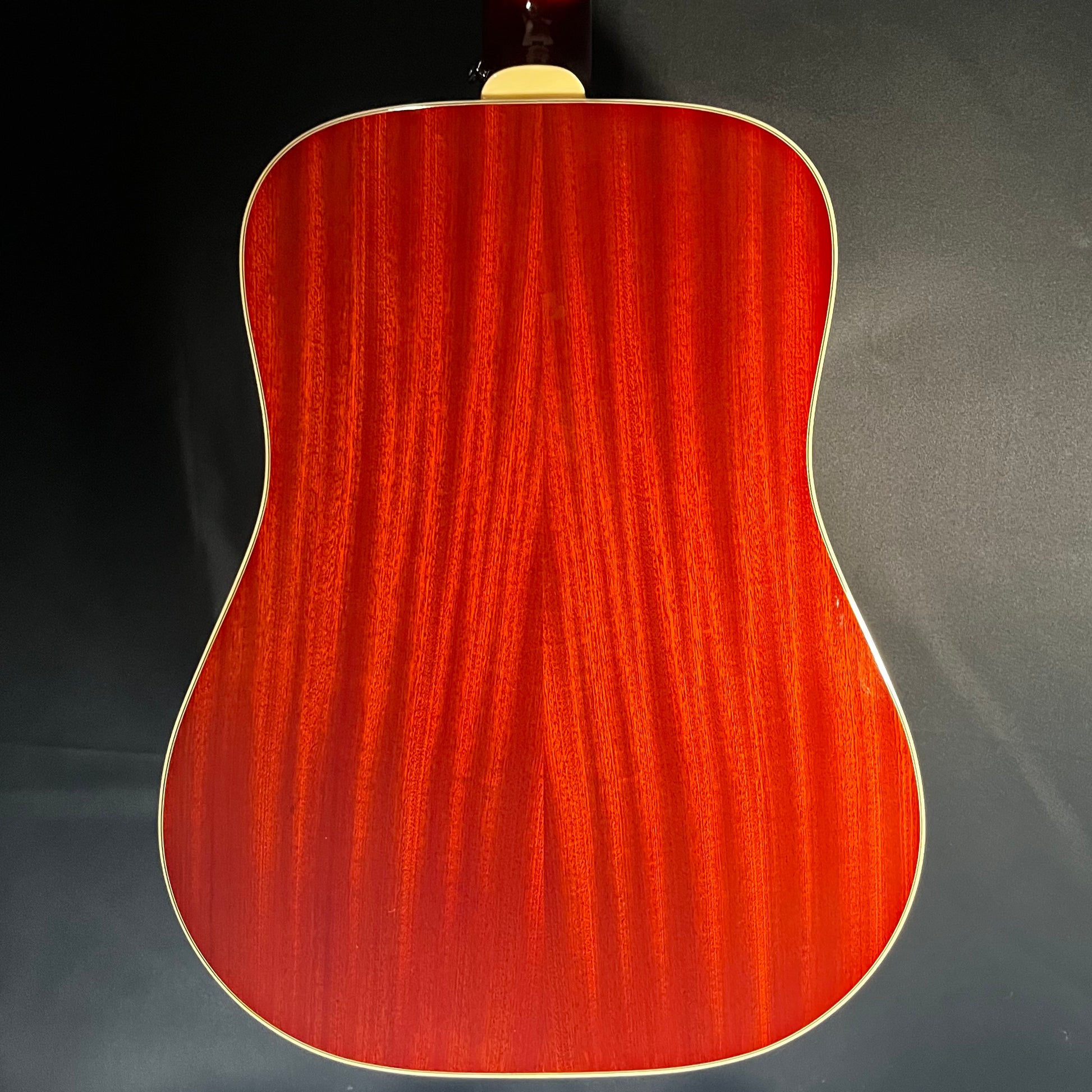 Back of Used 2022 Epiphone Hummingbird 12-String Dreadnought Aged Cherry Sunburst Gloss TFW590