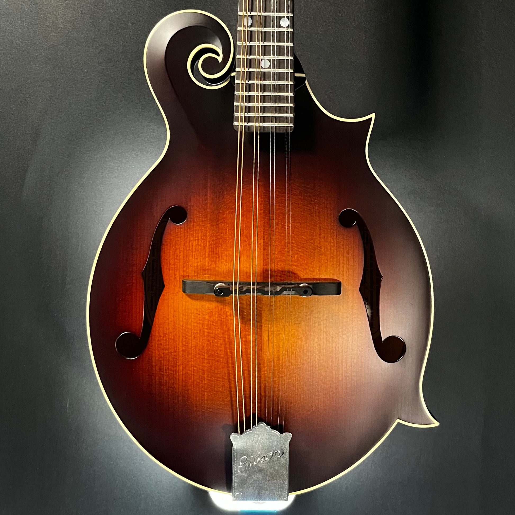 Front of Used 2022 Gibson F-9 Acoustic Shoppe Custom Wide Nut and Radius Fretboard Vintage Burst Satin Mandolin TFW592