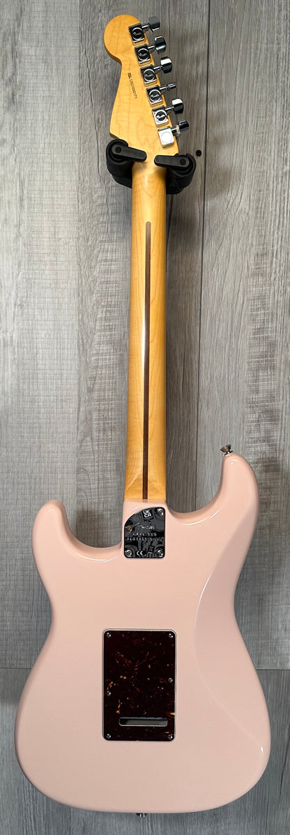 Full back of Used 2022 Fender American Professional II Stratocaster HSS Shell Pink MN w/case TSS3912