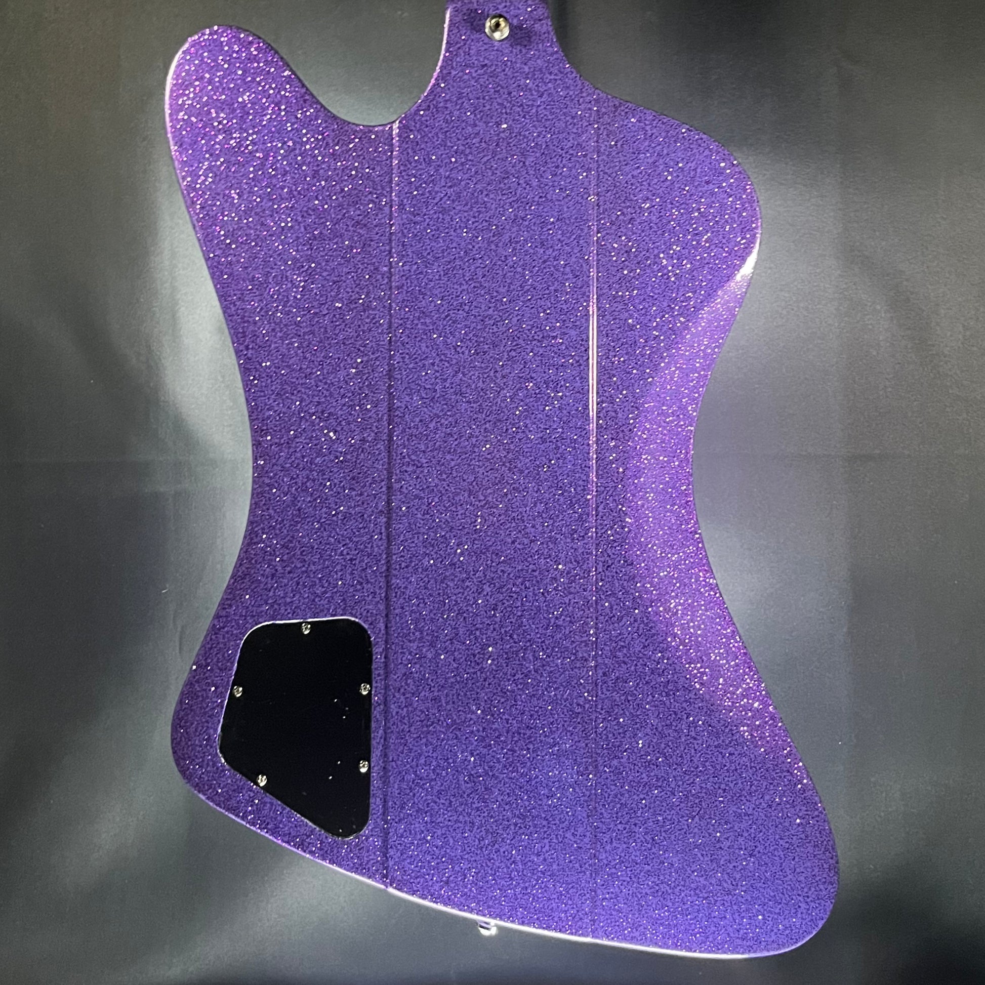 Back of Used Epiphone Exclusive '64 Thunderbird Bass Purple Sparkle w/bag TFW603