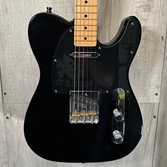 Front of Used 1999 Fender Standard Telecaster Black w/case TSS3945