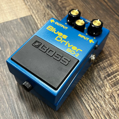 Side of Used Boss BD-2 Blues Driver Overdrive Pedal w/box TFW609