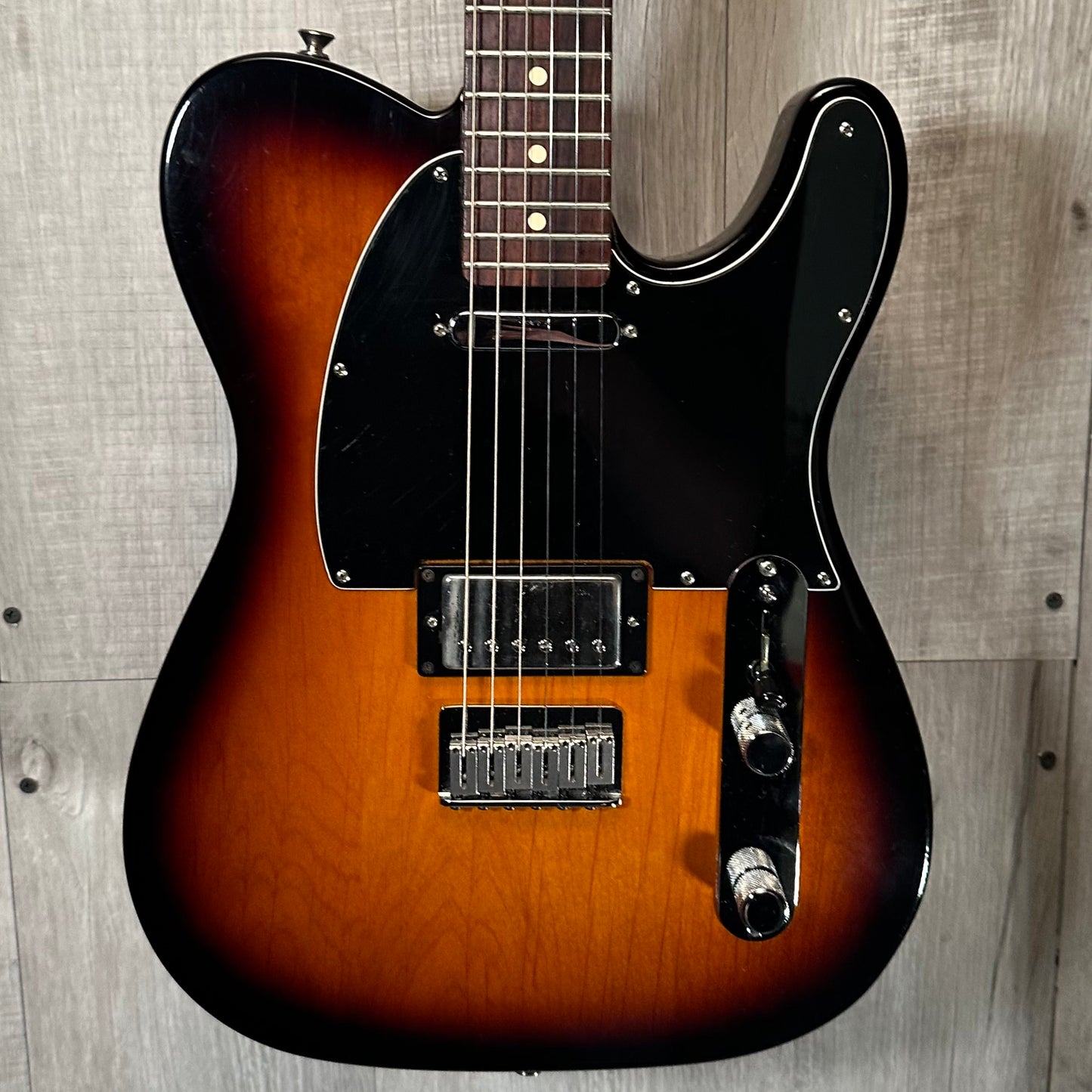 Front of Used 2013 Fender USA Pro Standard Telecaster SH Sunburst w/Chris Shiftlet Humbucker TSS3923