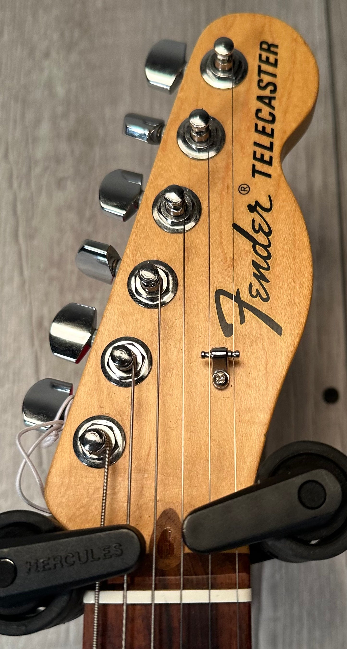 Headstock of Used 2013 Fender USA Pro Standard Telecaster SH Sunburst w/Chris Shiftlet Humbucker TSS3923