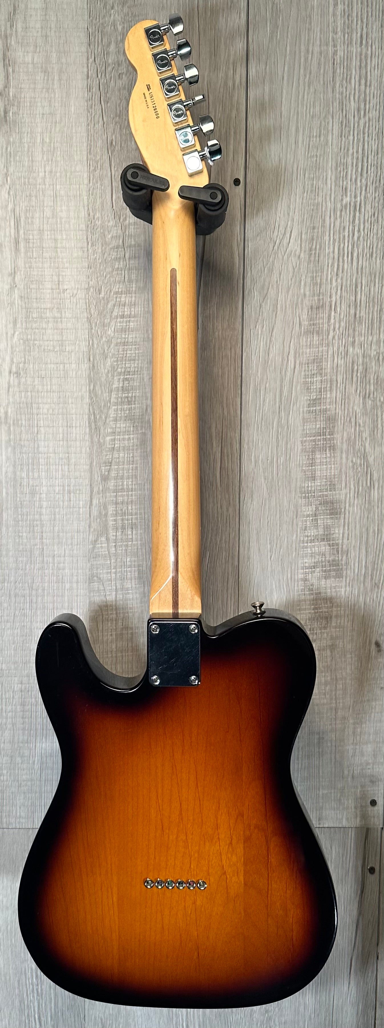 Full back of Used 2013 Fender USA Pro Standard Telecaster SH Sunburst w/Chris Shiftlet Humbucker TSS3923