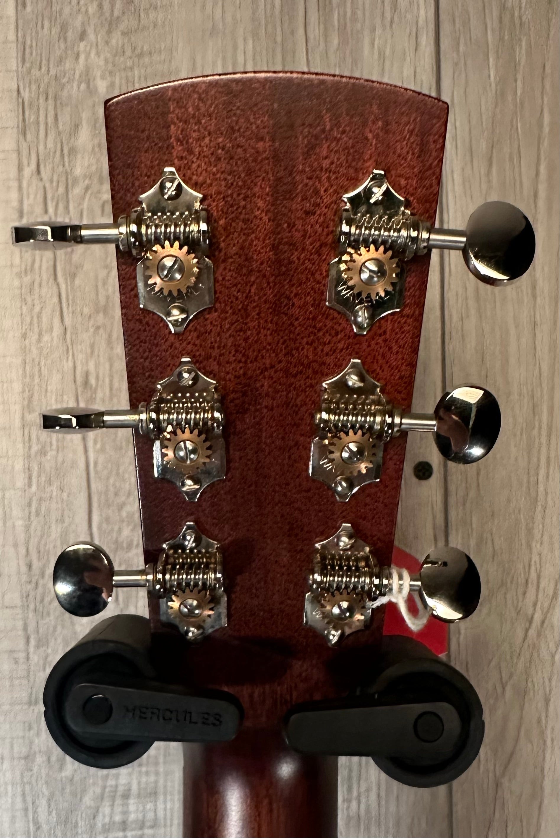 Back of headstock of Used Huss & Dalton DS Sitka/Mahogany Dreadnought w/case TSS3924