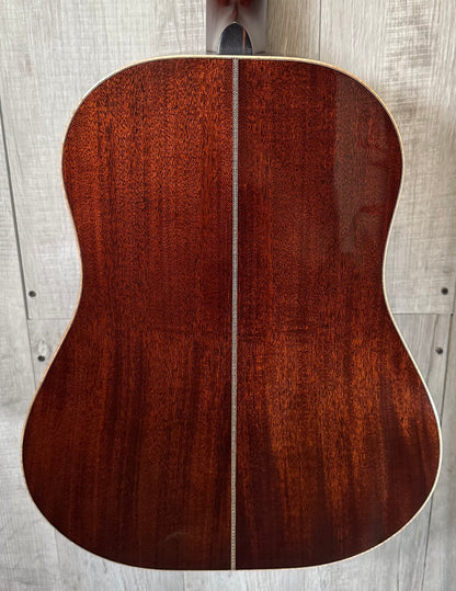 Back of Used Huss & Dalton DS Sitka/Mahogany Dreadnought w/case TSS3924