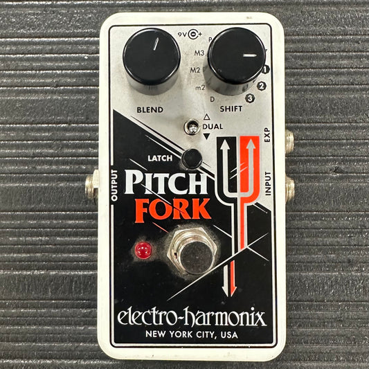 Top of Used EHX Electro Harmonix Pitch Fork Pedal TSS3963