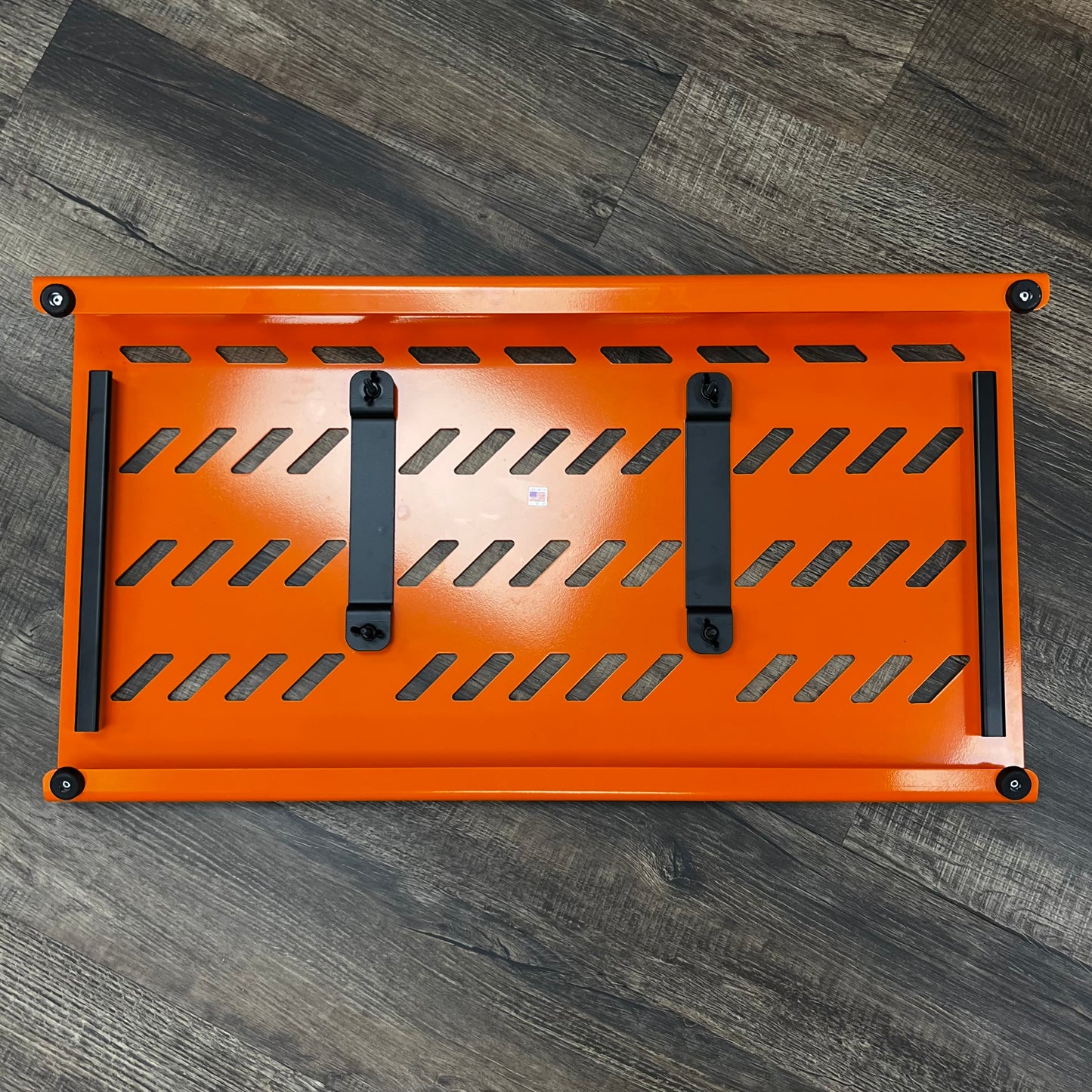 Bottom of Used Gator GPB-XBAK-OR Orange Aluminum Pedal Board Extra Large w/ Carry Bag TFW616