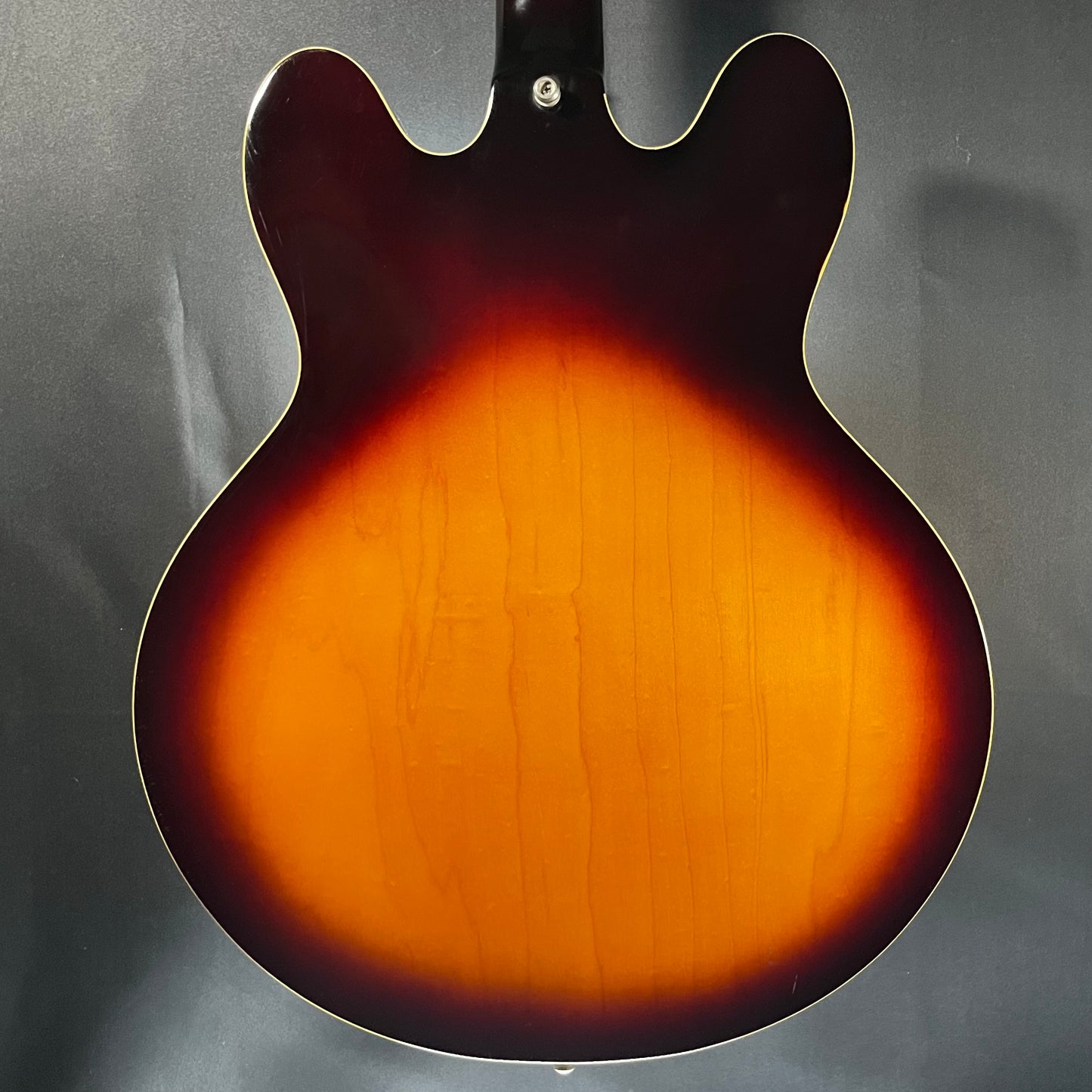 Back of Used 2003 Epiphone DOT Vintage Sunburst w/case TFW619