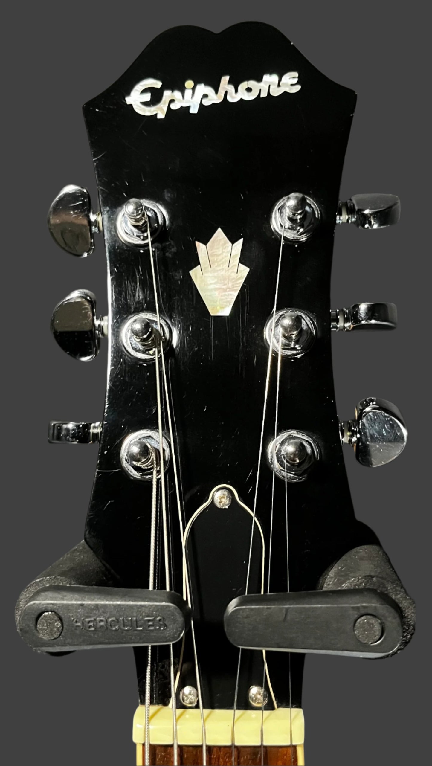 Headstock of Used Epiphone ES-175/VS Reissue Vintage Sunburst TFW699