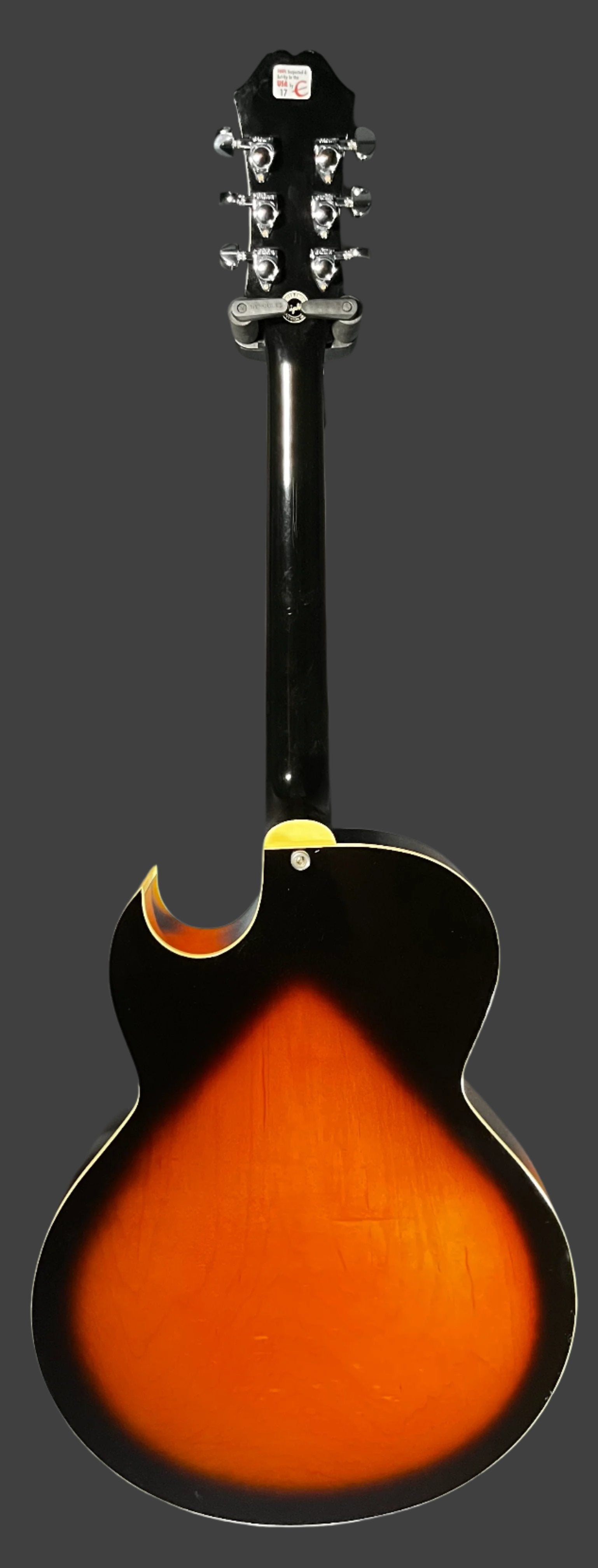 Full back of Used Epiphone ES-175/VS Reissue Vintage Sunburst TFW699