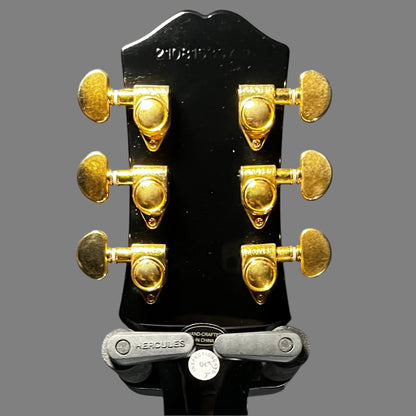 Back of headstock of Used 2021 Epiphone Les Paul Custom Ebony w/case TFW707