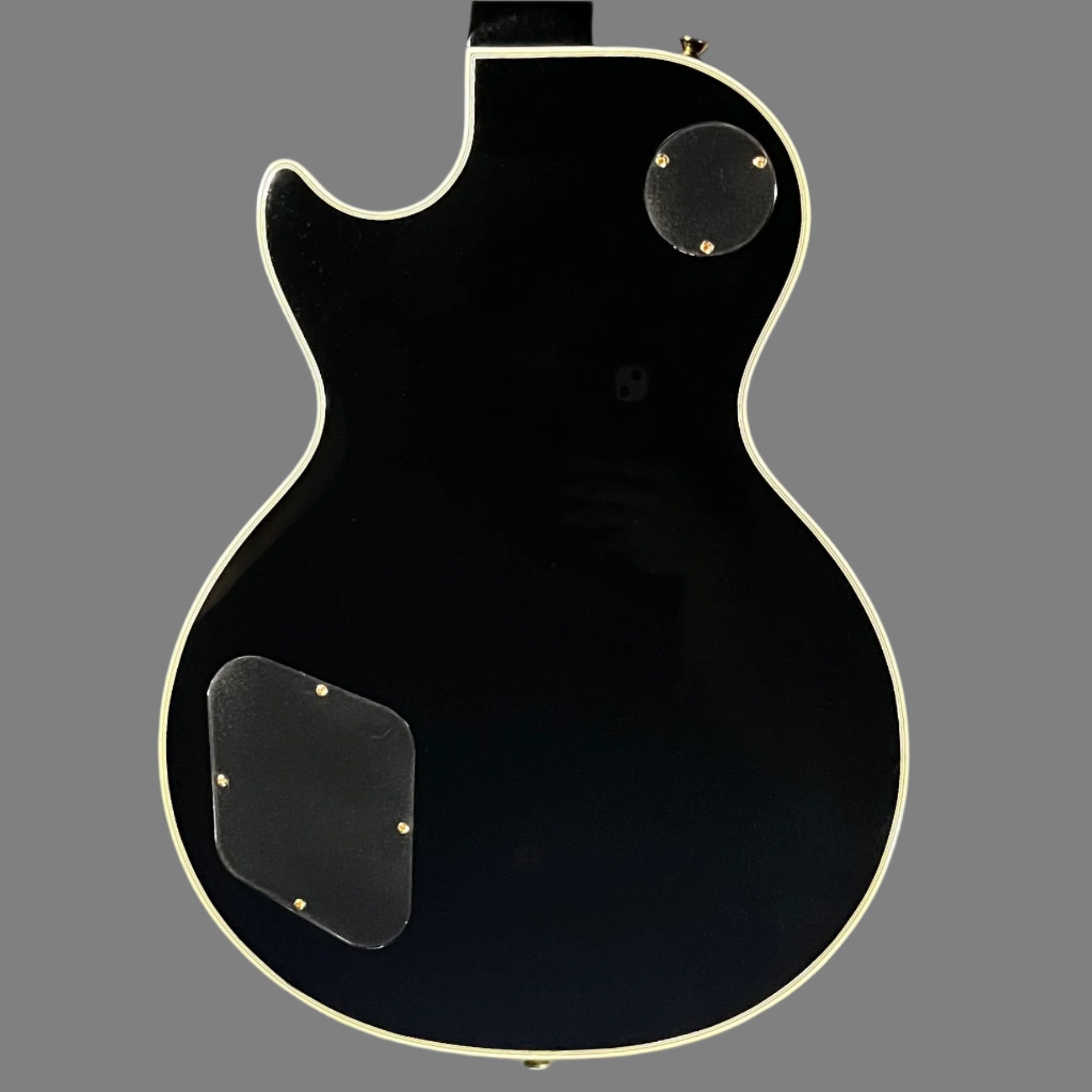 Back of Used 2021 Epiphone Les Paul Custom Ebony w/case TFW707