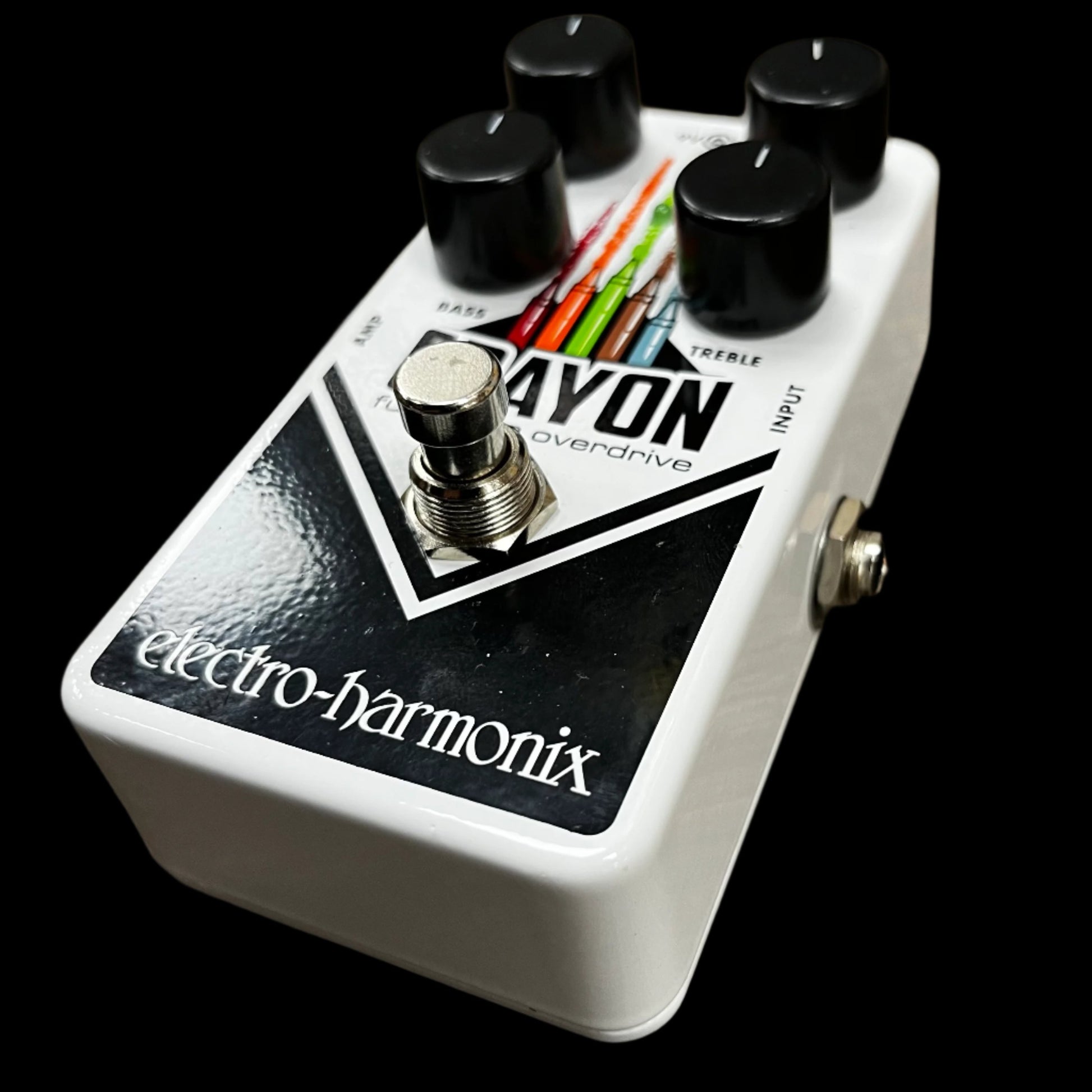 Side of Used Electro-Harmonix EHX Crayon Full Range Overdrive w/box TFW709