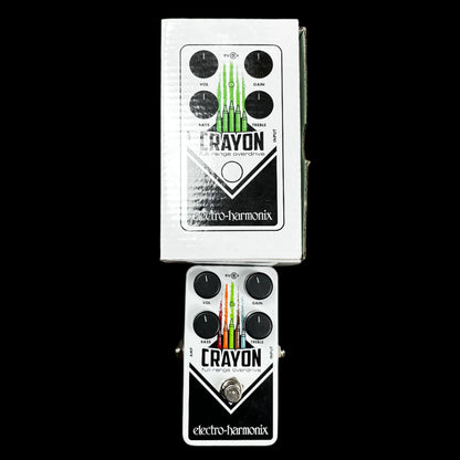 Top of w/box of Used Electro-Harmonix EHX Crayon Full Range Overdrive w/box TFW709