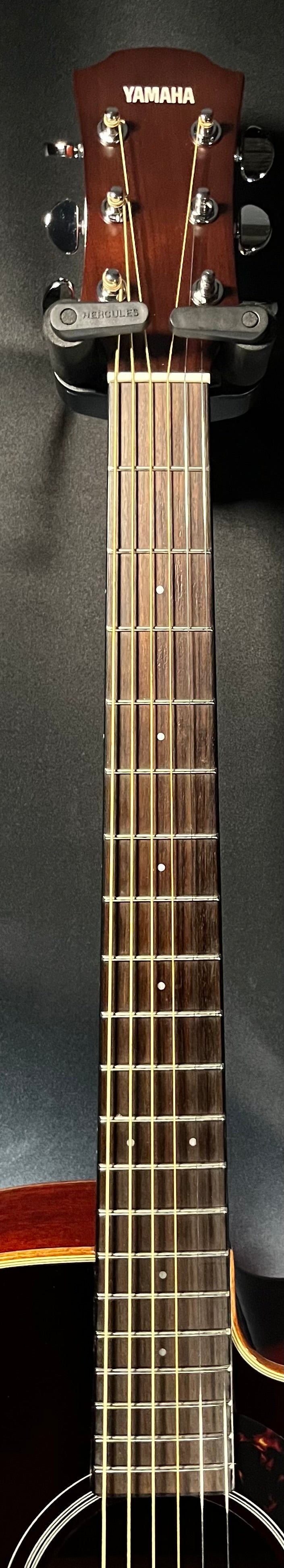 Neck of Used 2021 Yamaha AC1M Concert Acoustic Tobacco Brown Sunburst TFW721