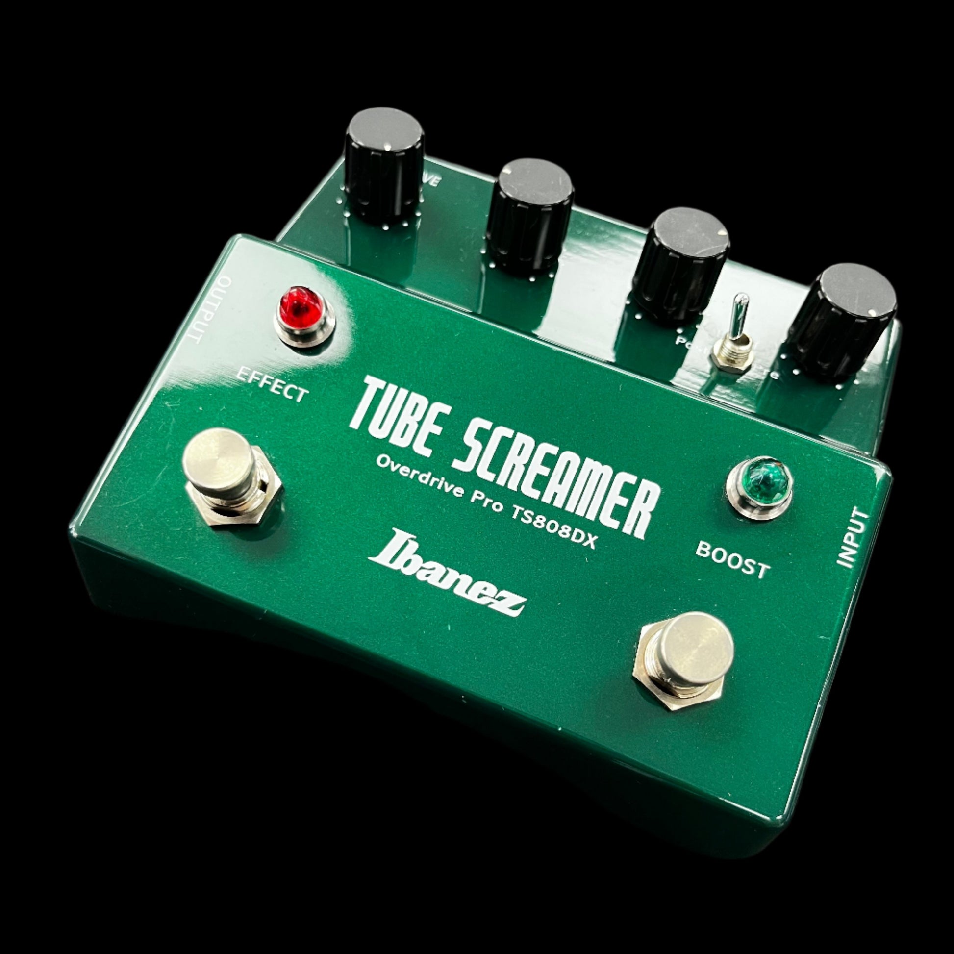 Side of Used Ibanez Tube Screamer Overdrive Pro TS808DX Pedal TFW821