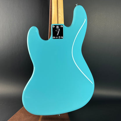 Back of Used 2024 Fender Player II Jazz Bass Aquatone Blue.