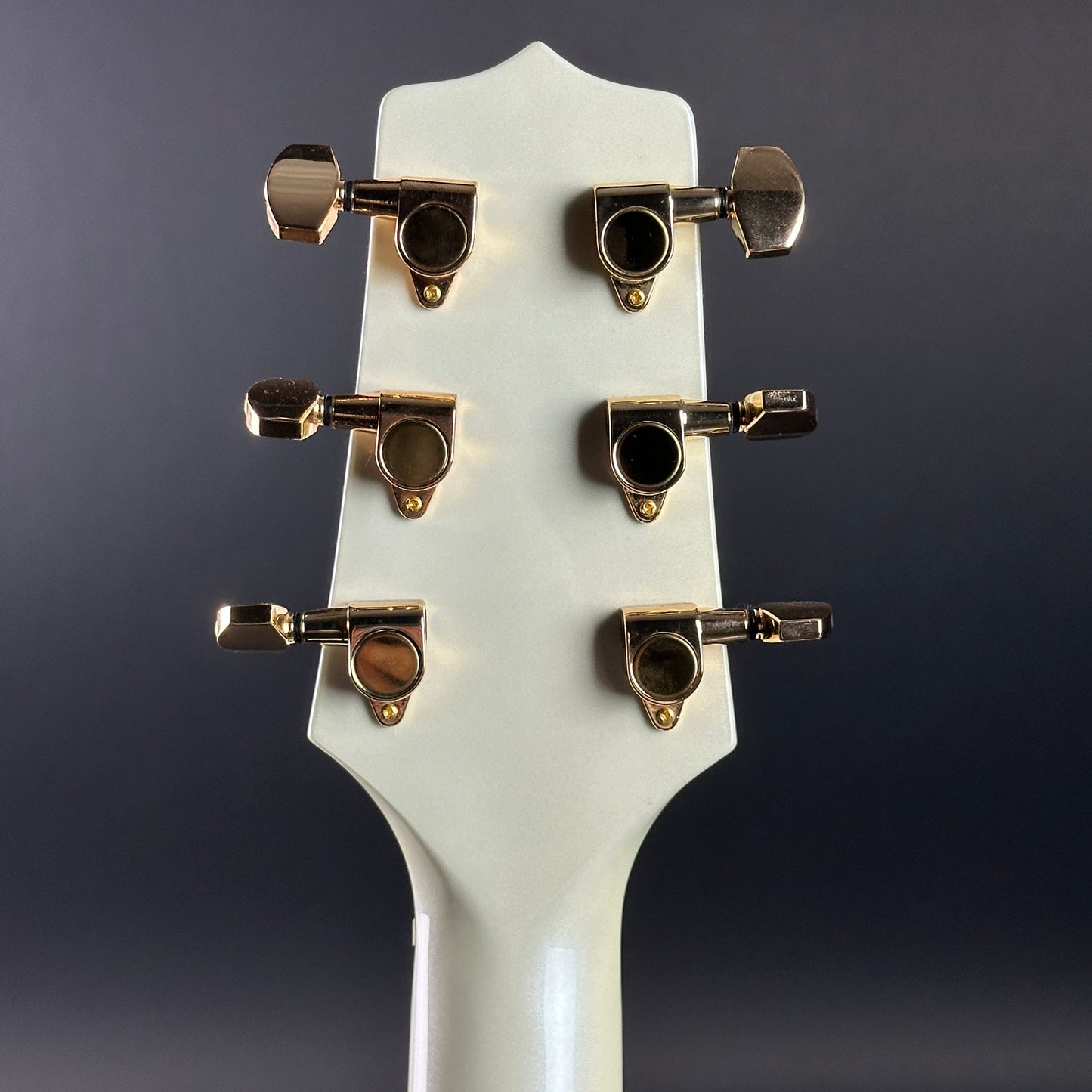 Back of headstock of Used Takamine GD35CE-PW.