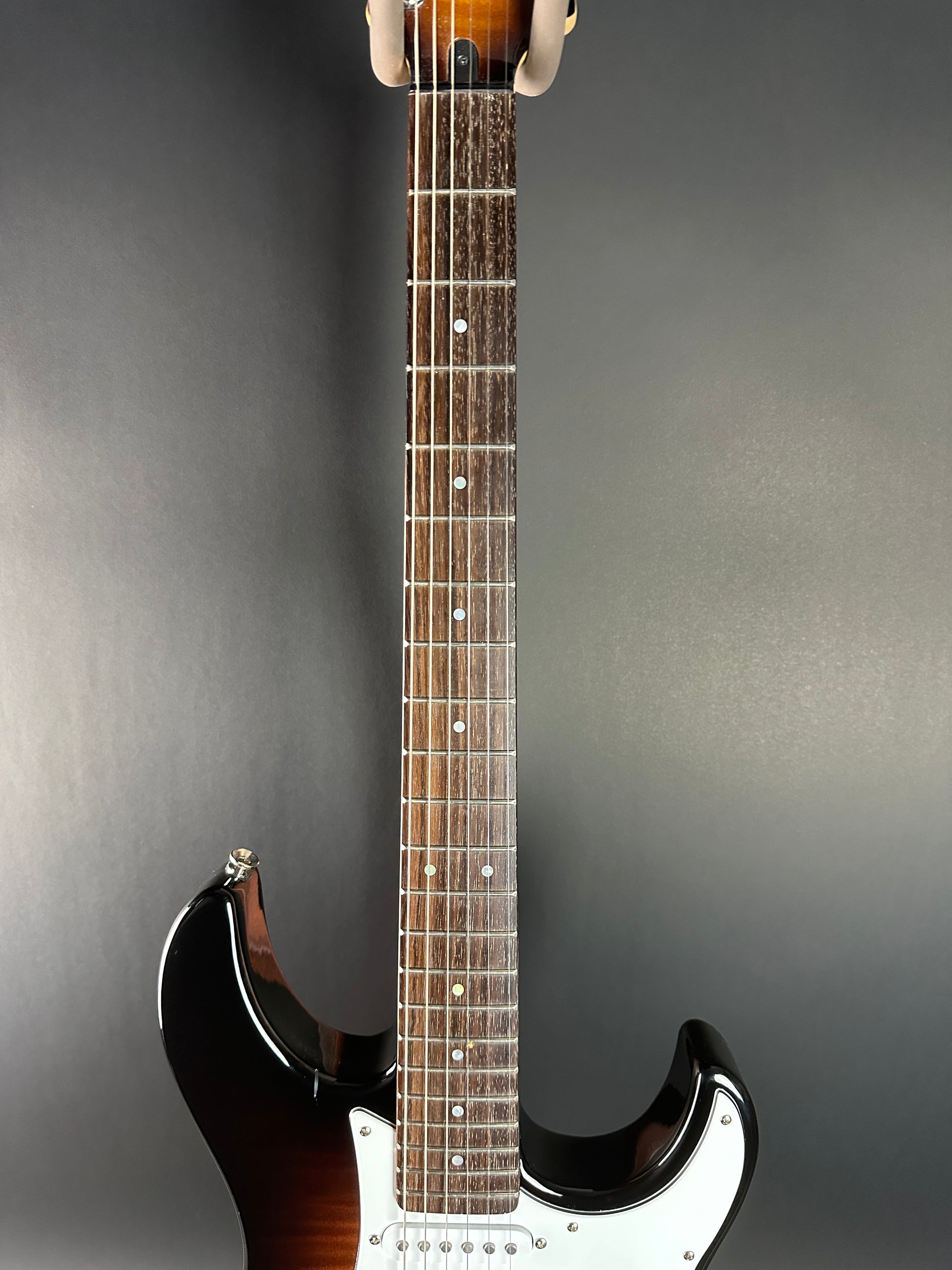 Fretboard of Used Yamaha Pacifica PAC212VFM Burst.