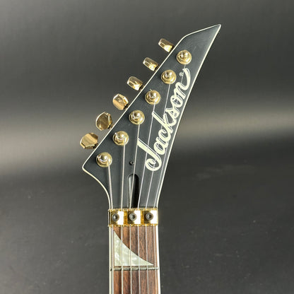 Headstock of Used Jackson X Series Soloist SLX DX Matte Black.