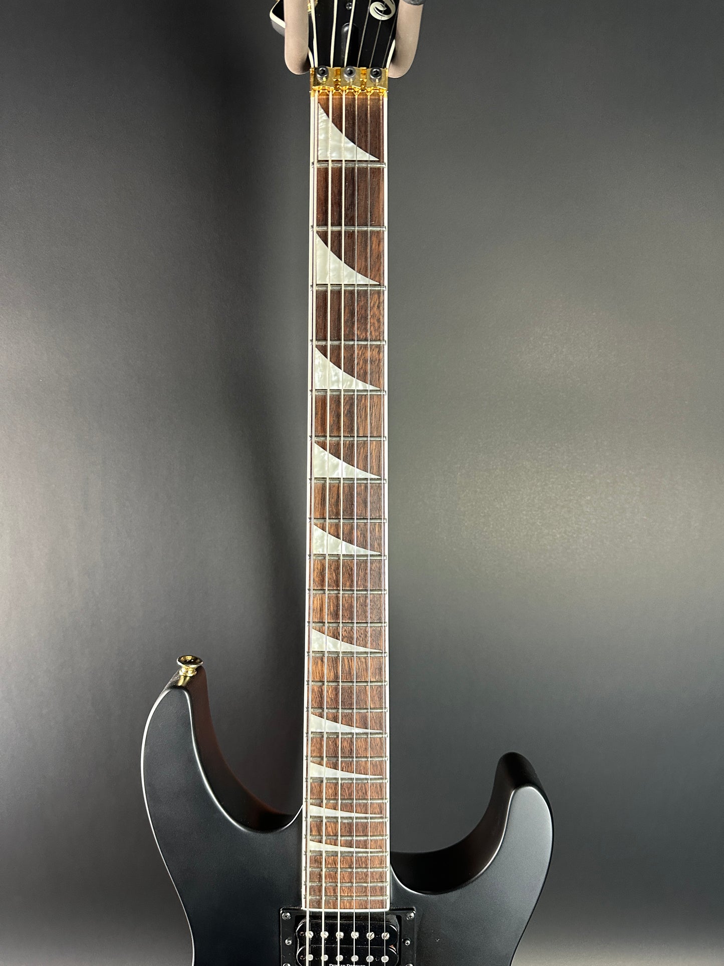 Fretboard of Used Jackson X Series Soloist SLX DX Matte Black.