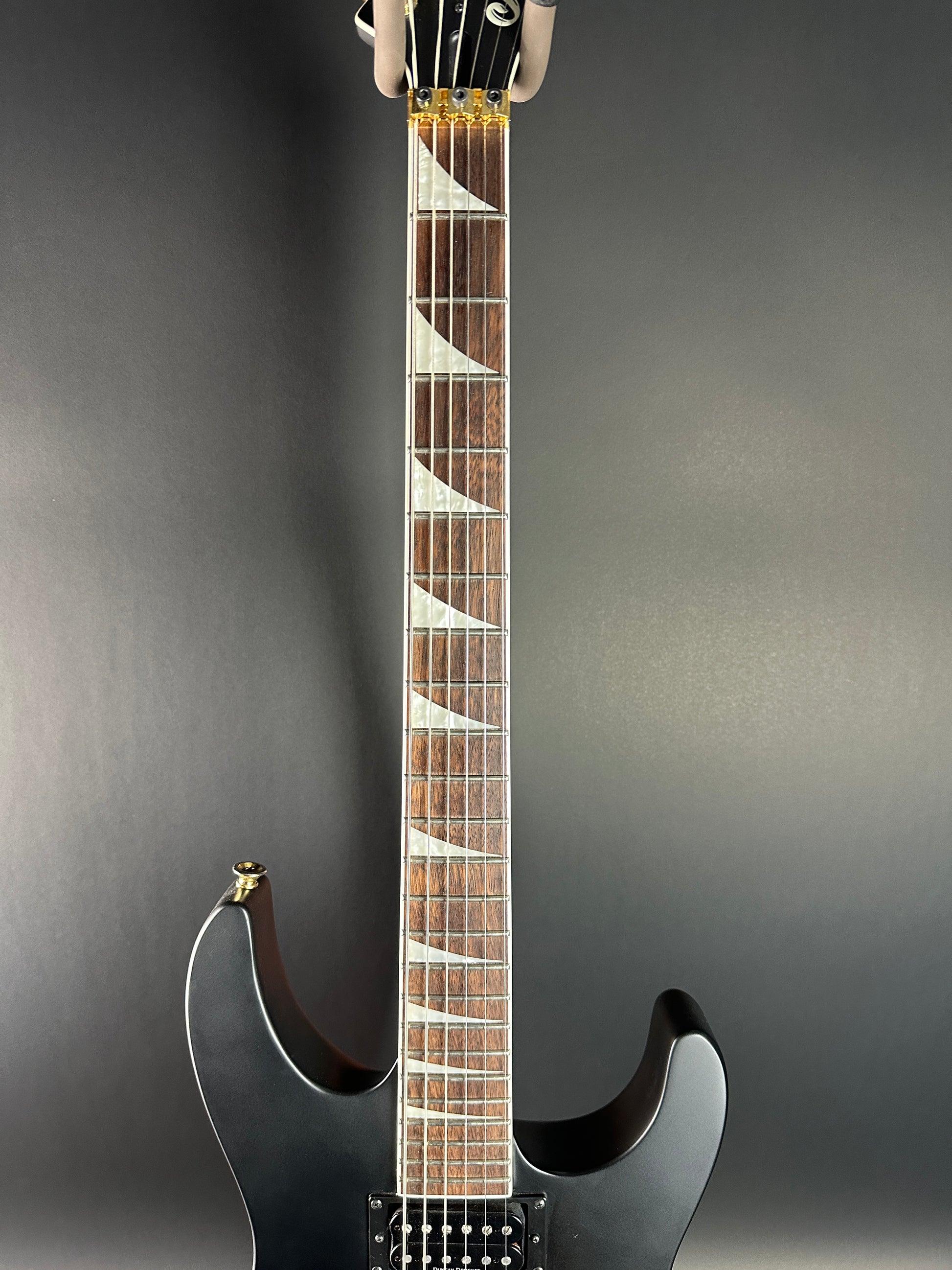 Fretboard of Used Jackson X Series Soloist SLX DX Matte Black.