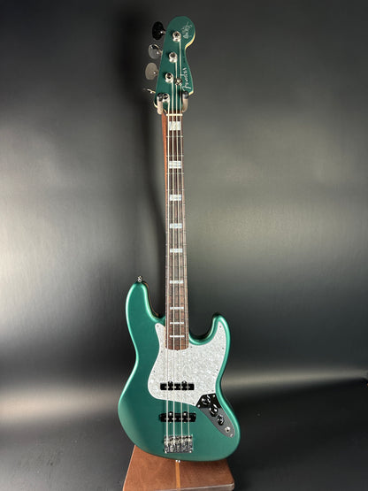 Full front of Used Fender Adam Clayton Jazz Bass Green.