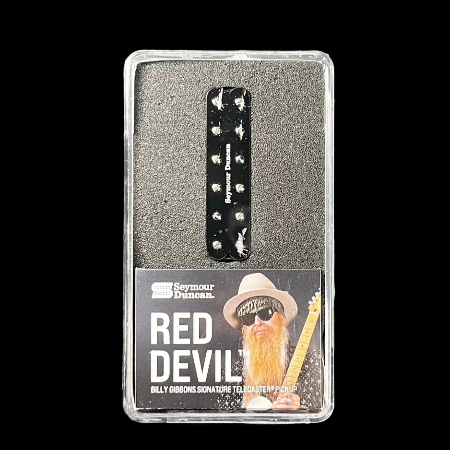 Top of in box of Used Seymour Duncan Red Devil Pickup Tele Bridge w/box TFW925