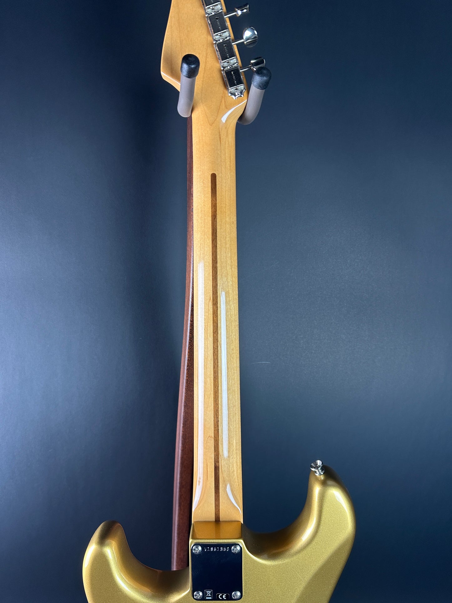 Back of neck of Used Fender American Original 50s Strat Aztec Gold.