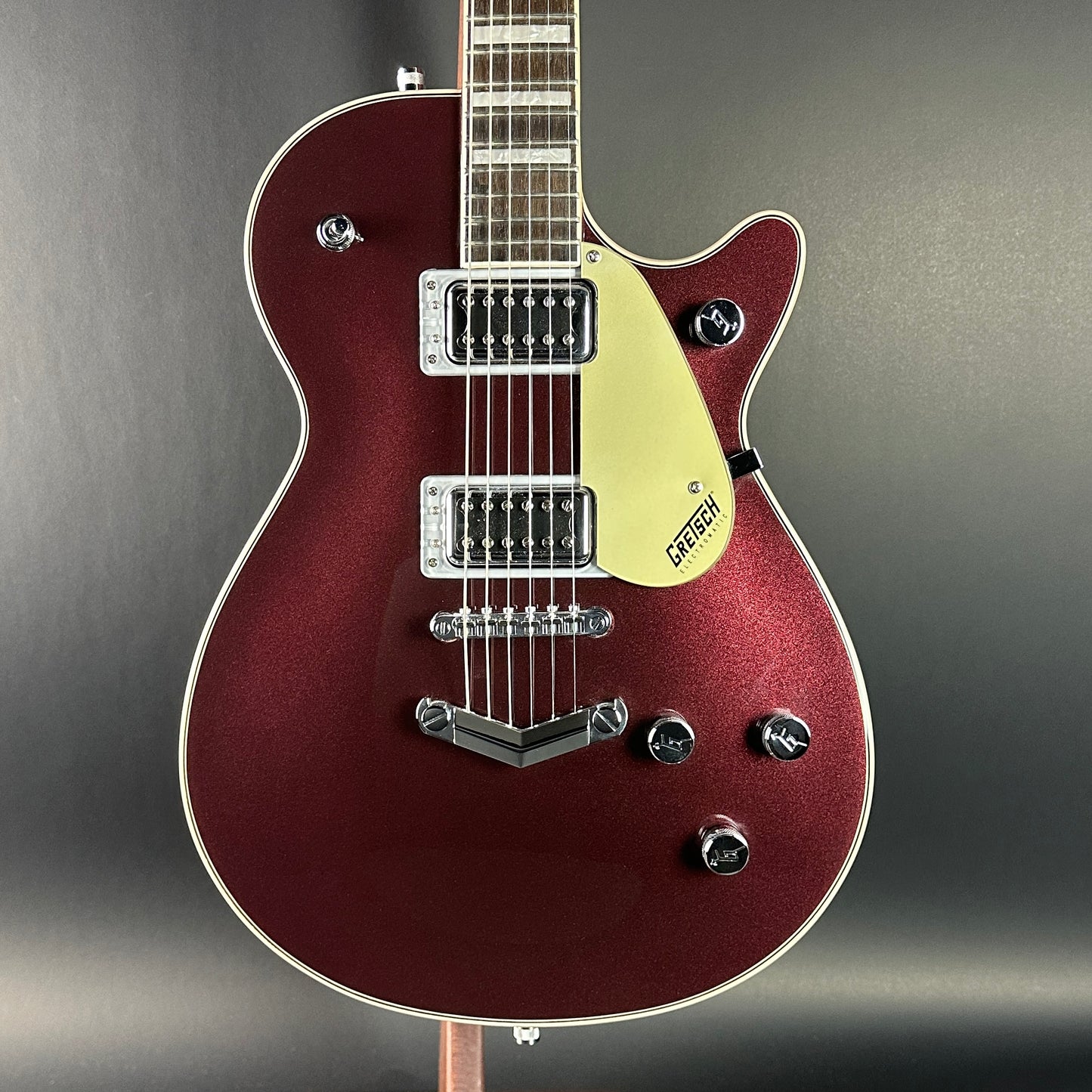 Front of Used Gretsch G5220 Firestick Red.