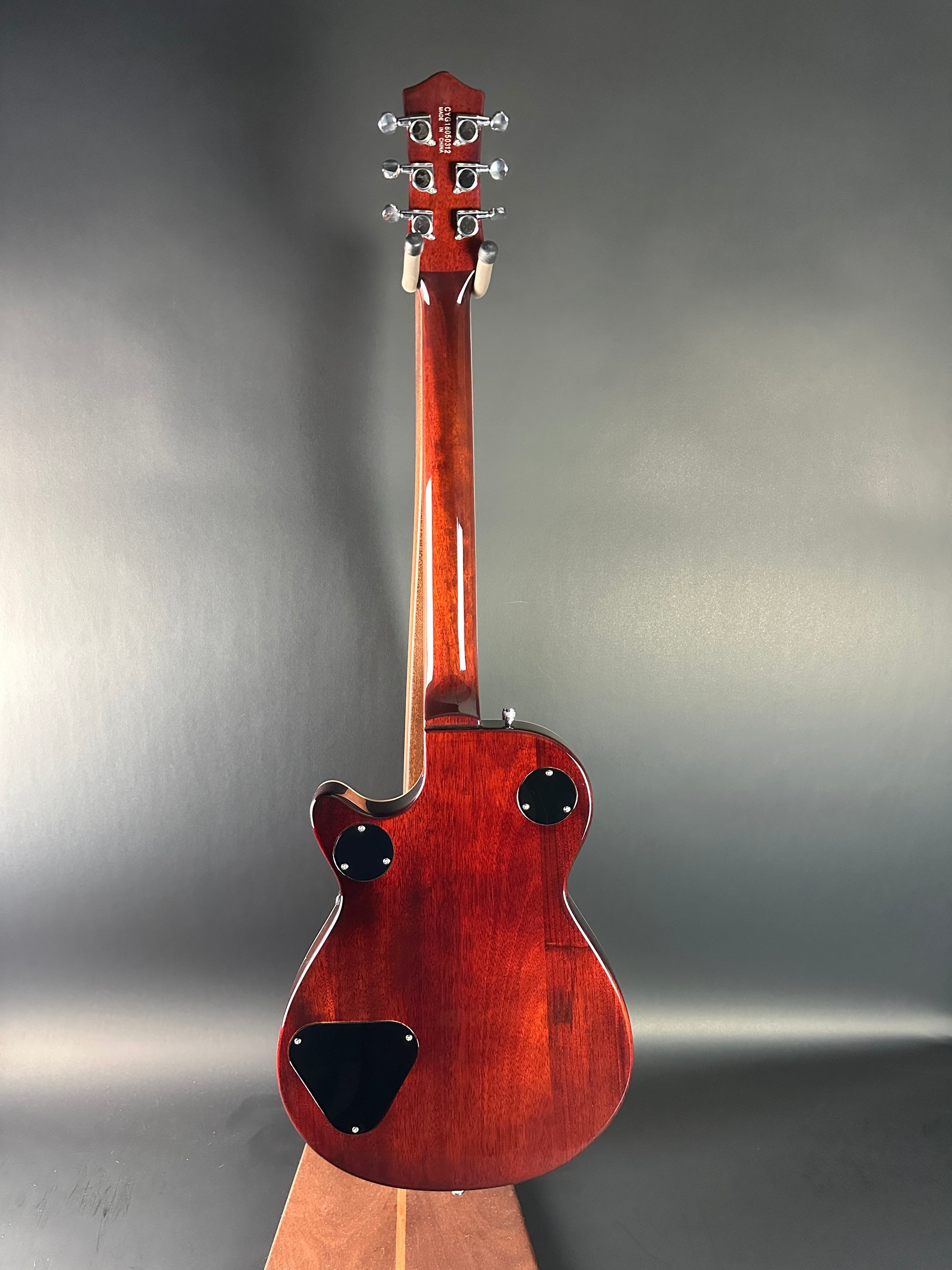 Full back of Used Gretsch G5220 Firestick Red.