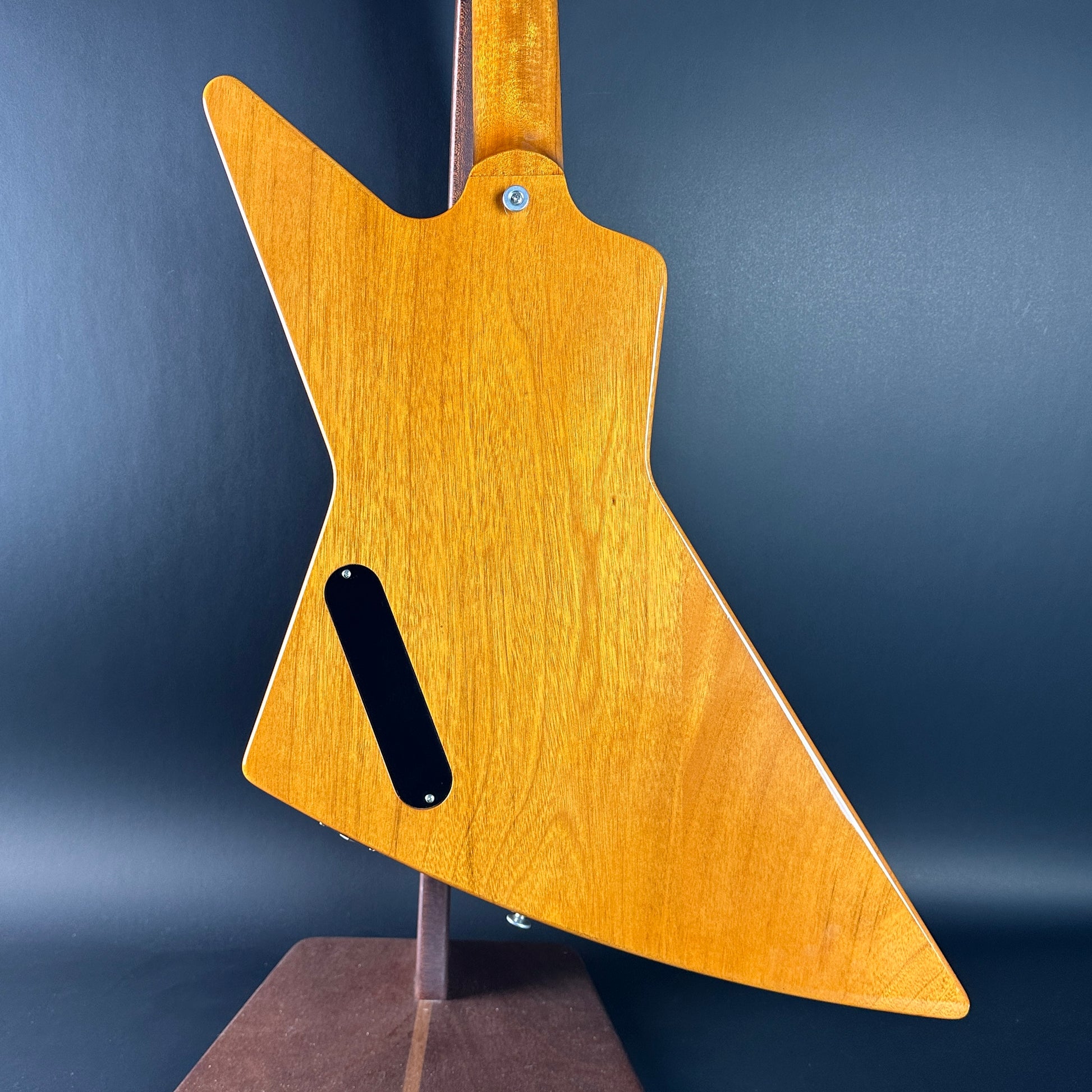 Back of Used Gibson 1970's Explorer Natural.