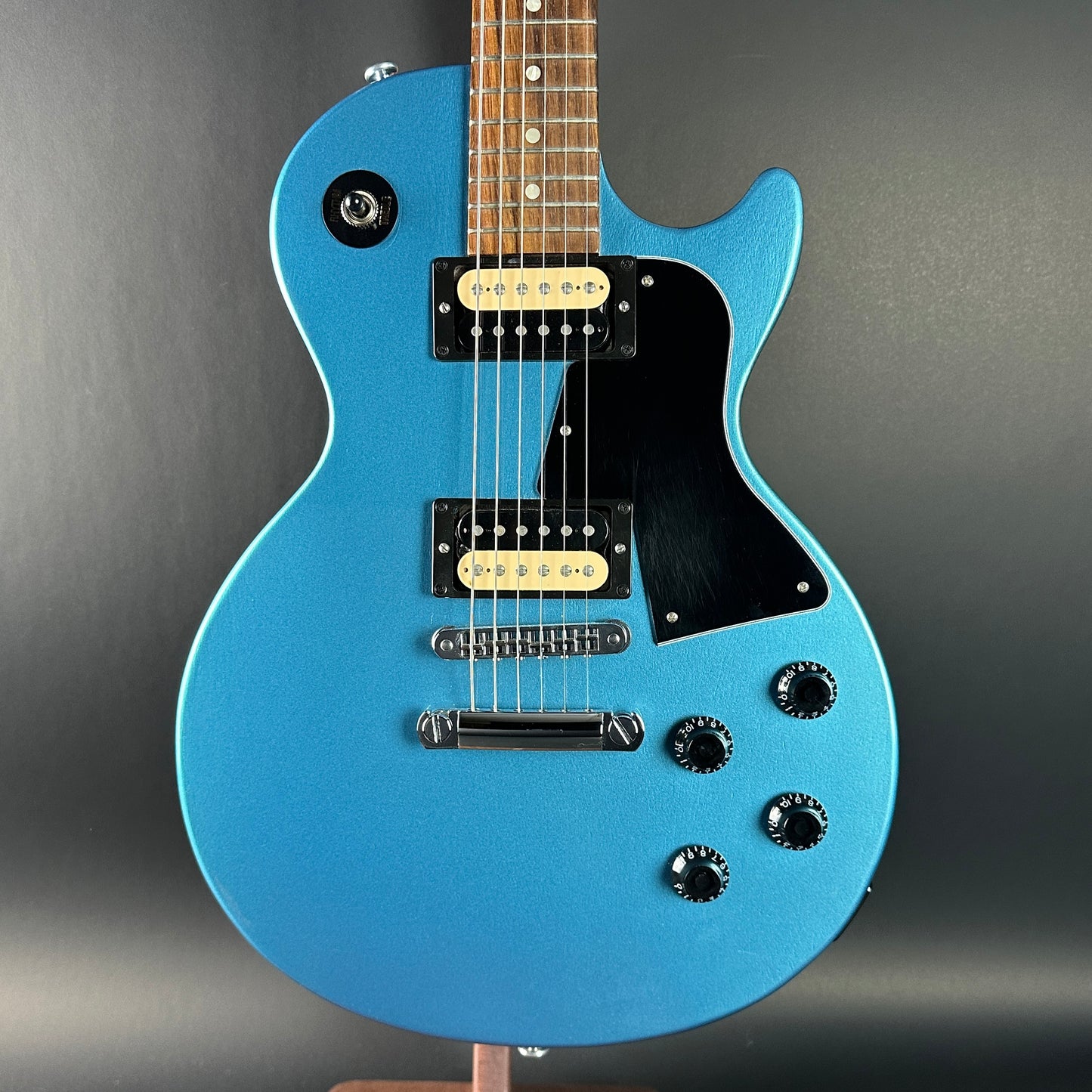 Front of Used 2015 Gibson Les Paul Special Pelham Blue.