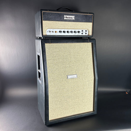 Full front of Used Marshall JTM Studio MKII 20/5w Head w/JTM 2x12 Vertical Cab.