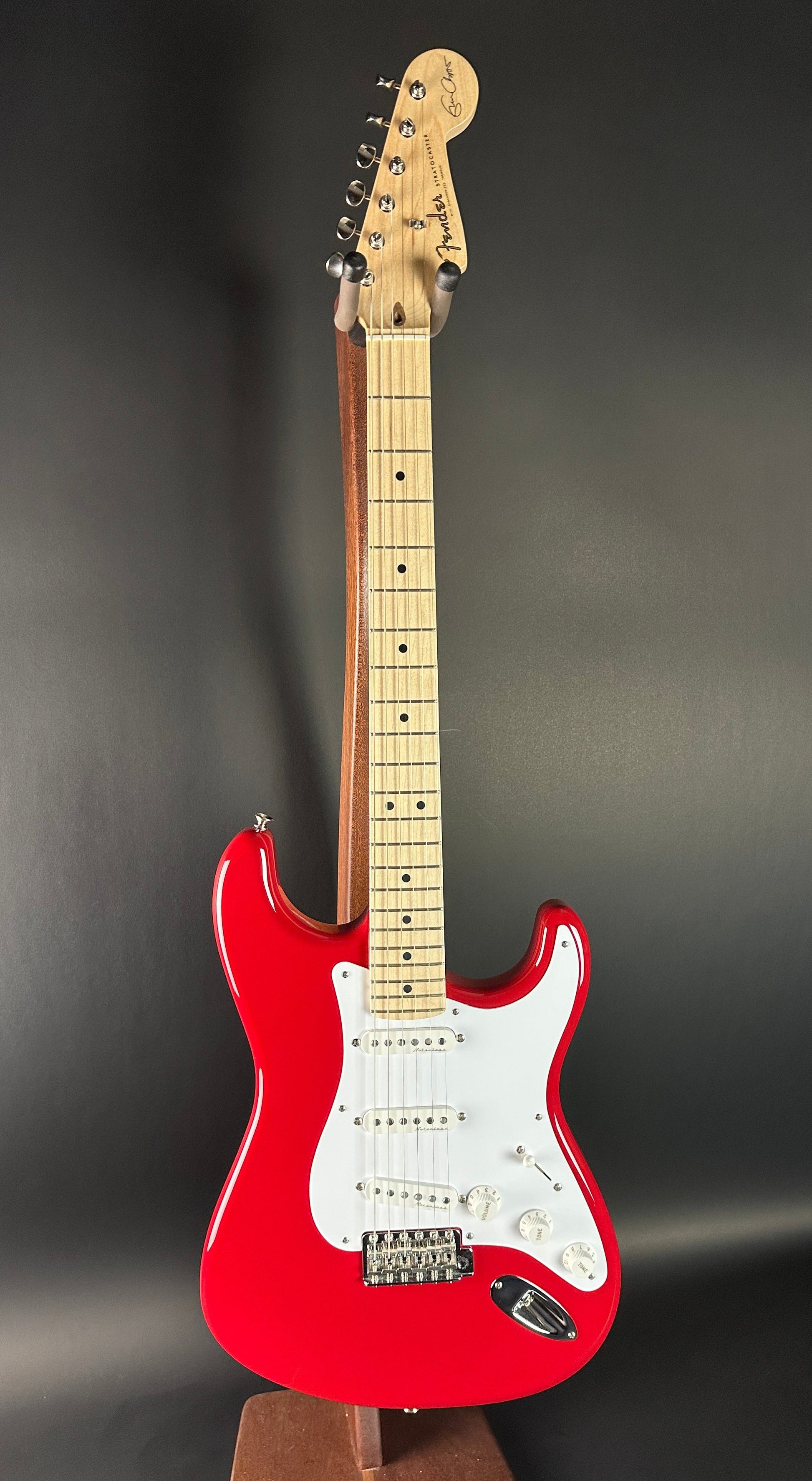 Full front of Used Fender Eric Clapton Signature Strat Torino Red.