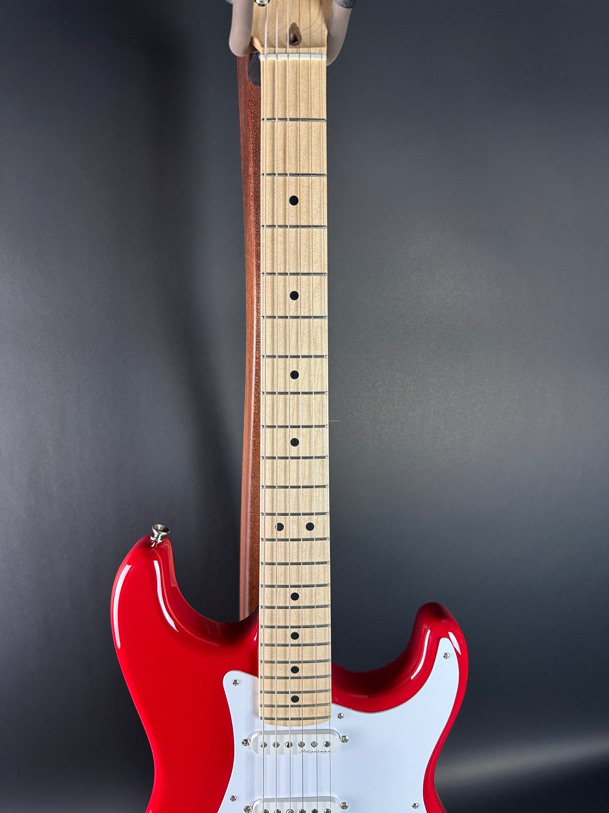 Fretboard of Used Fender Eric Clapton Signature Strat Torino Red.