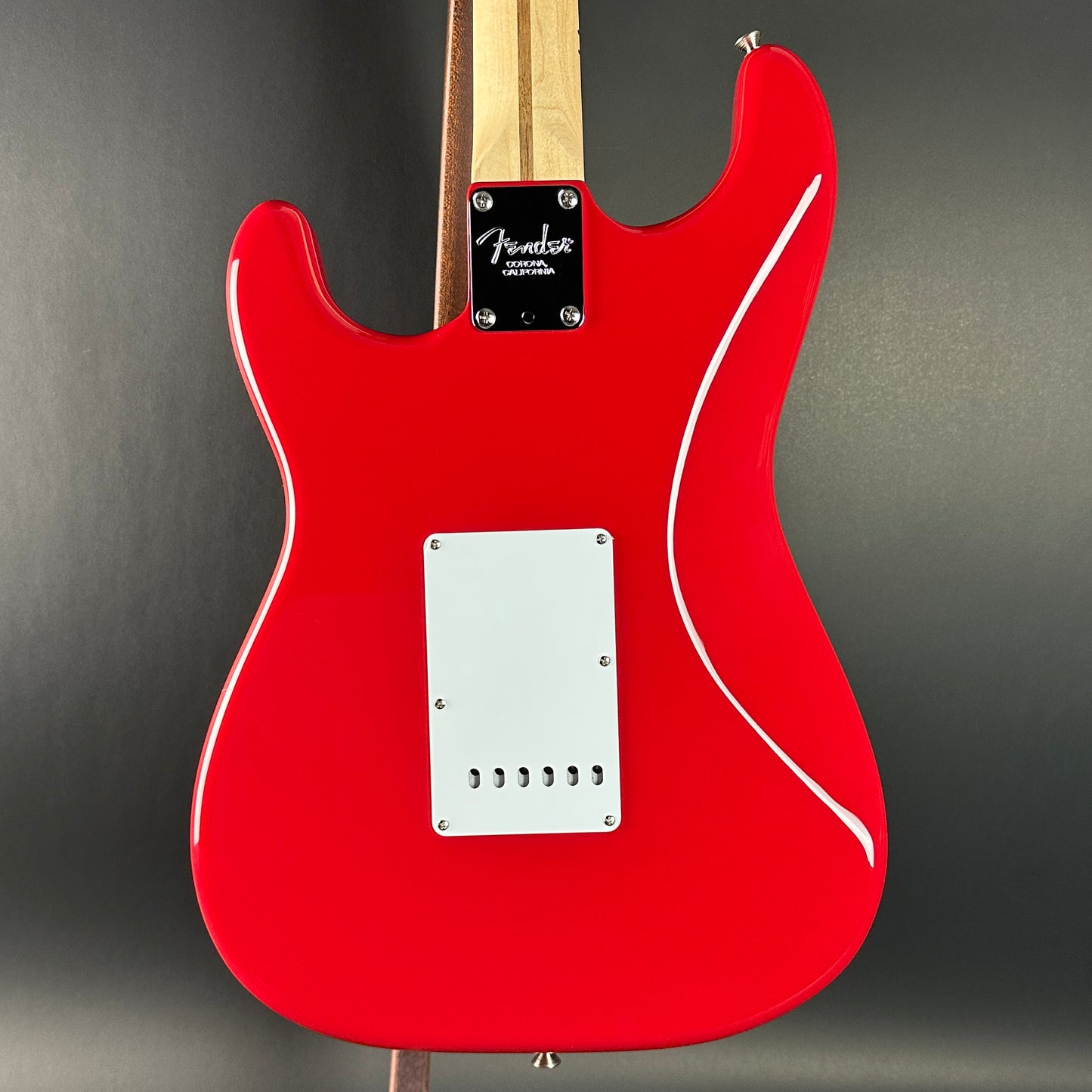 Back of Used Fender Eric Clapton Signature Strat Torino Red.