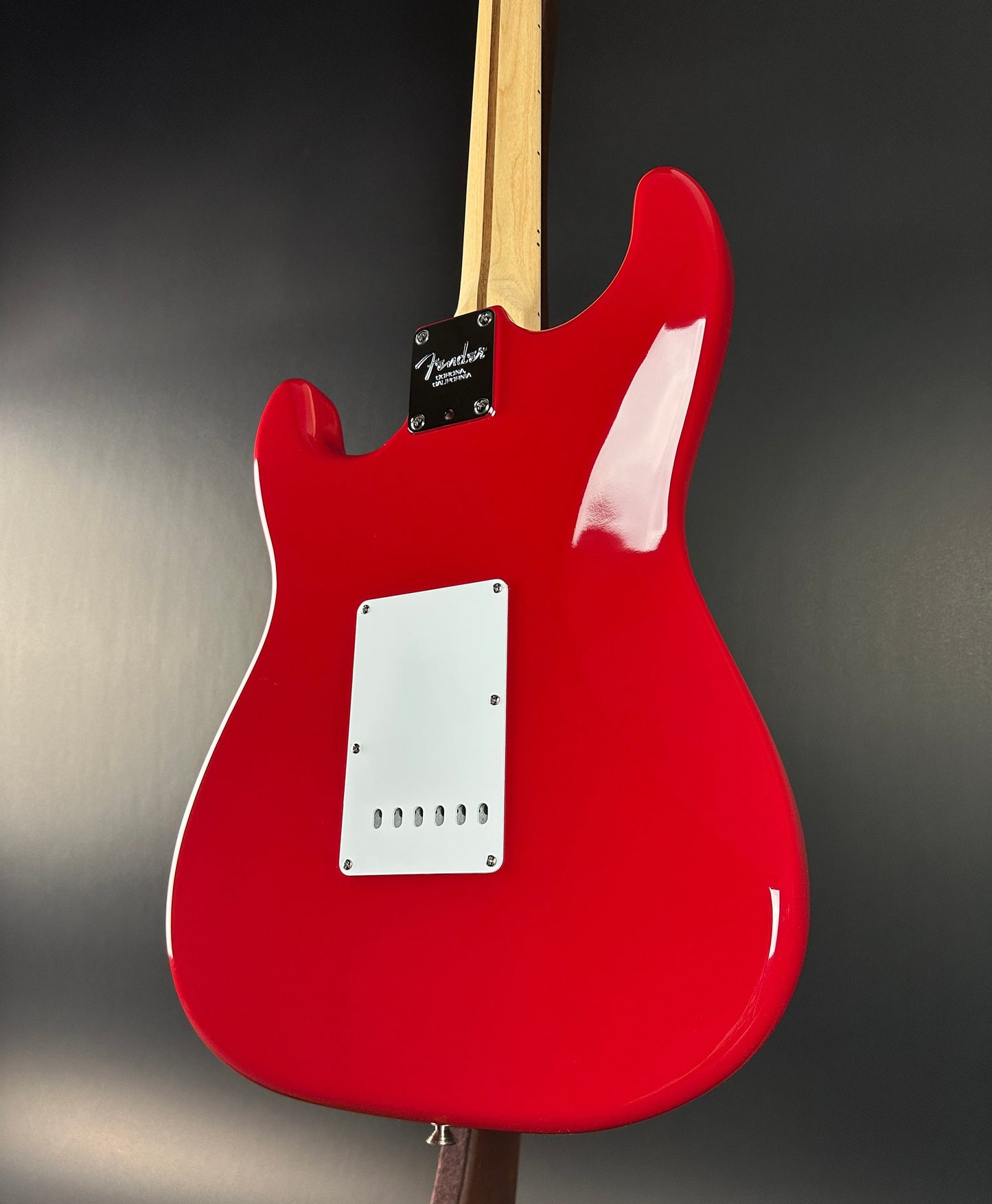 Back angle of Used Fender Eric Clapton Signature Strat Torino Red.