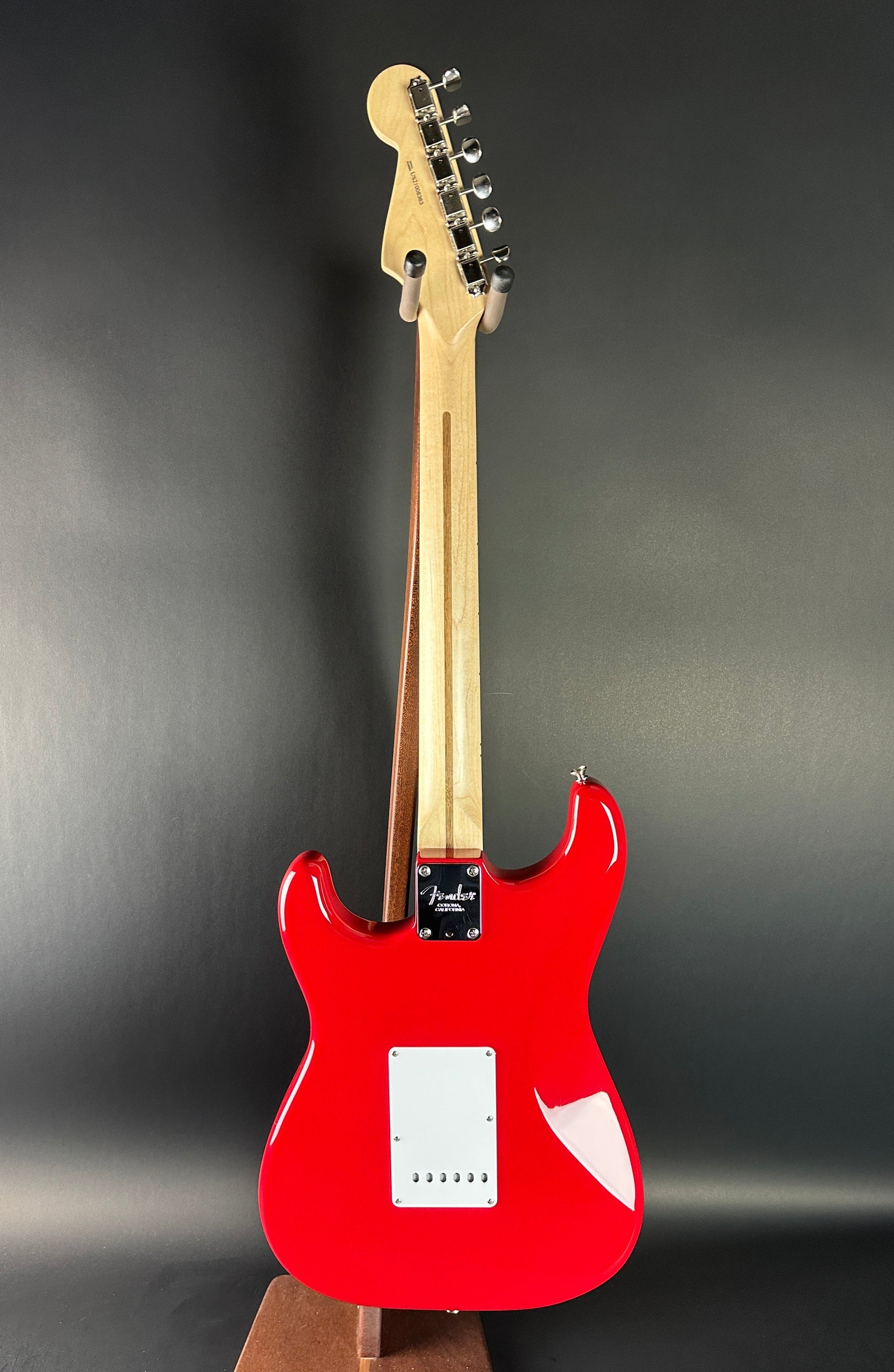 Full back of Used Fender Eric Clapton Signature Strat Torino Red.