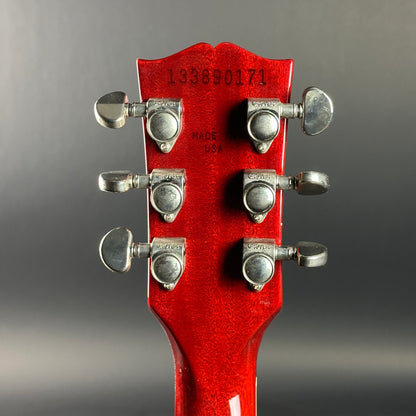 Back of headstock of Used Gibson Les Paul Standard 60's Iced Tea.