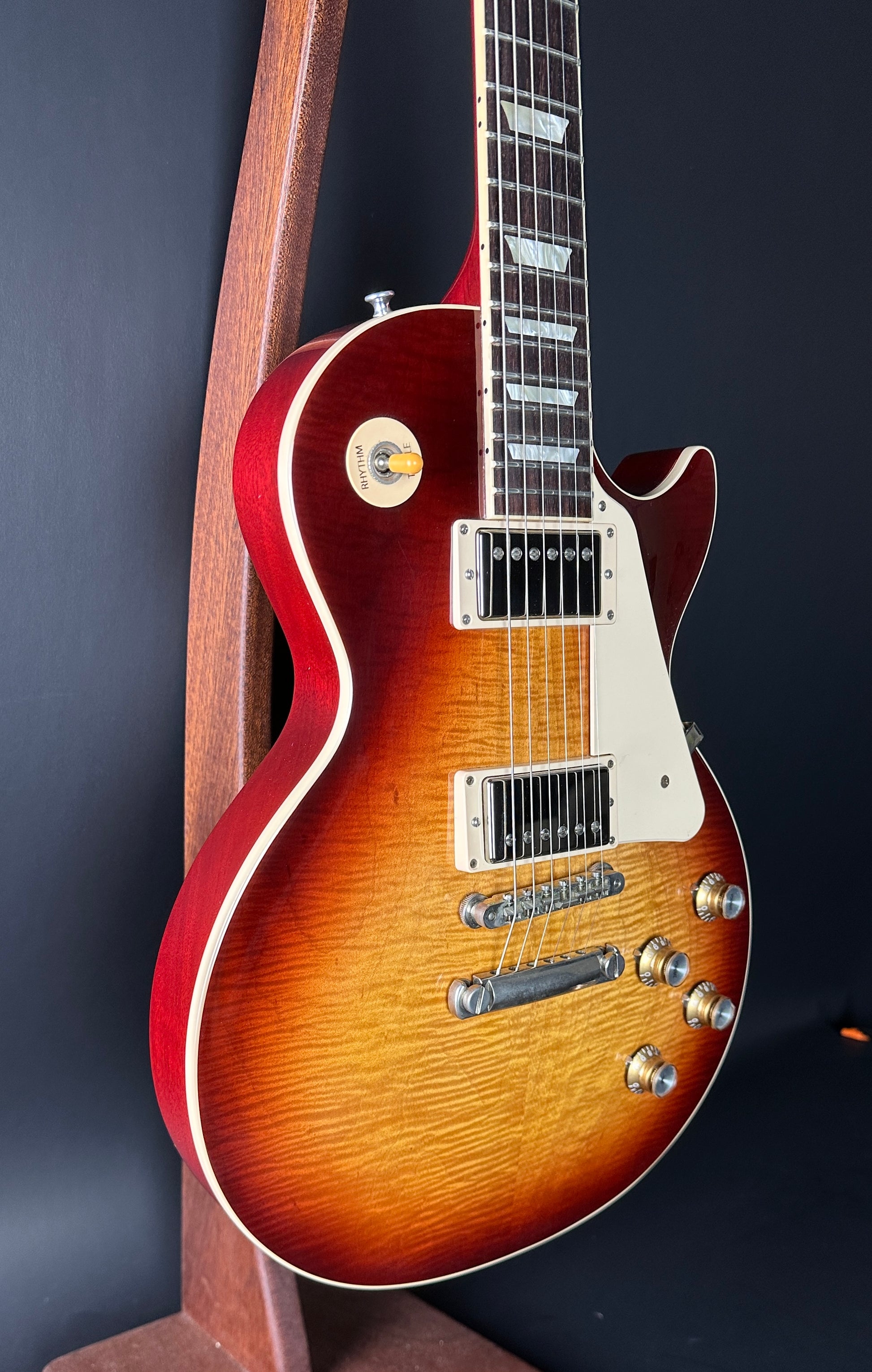 Front angle of Used Gibson Les Paul Standard 60's Iced Tea.