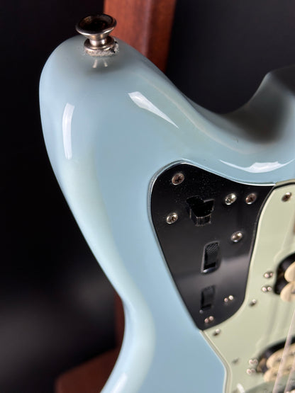 Discoloration on Used 2021 Fender Vintera Jaguar Mod Daphne Blue.