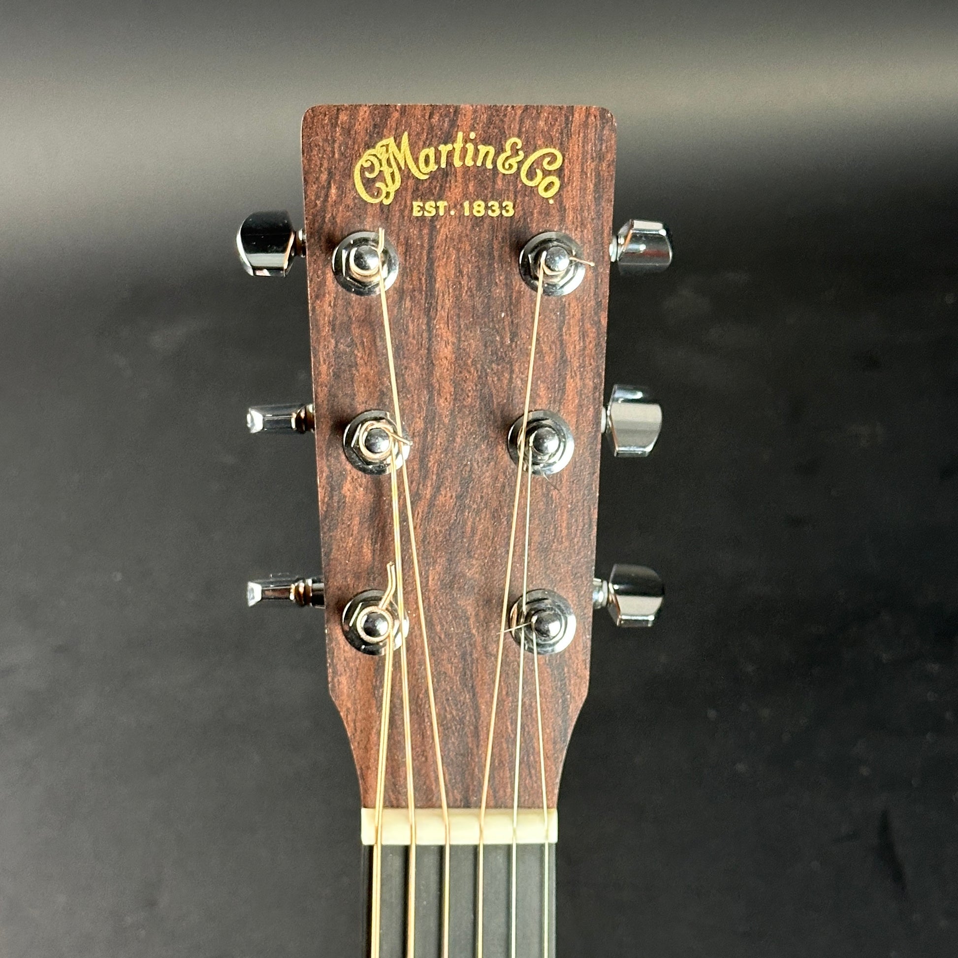 Headstock of Used Martin D-10e.