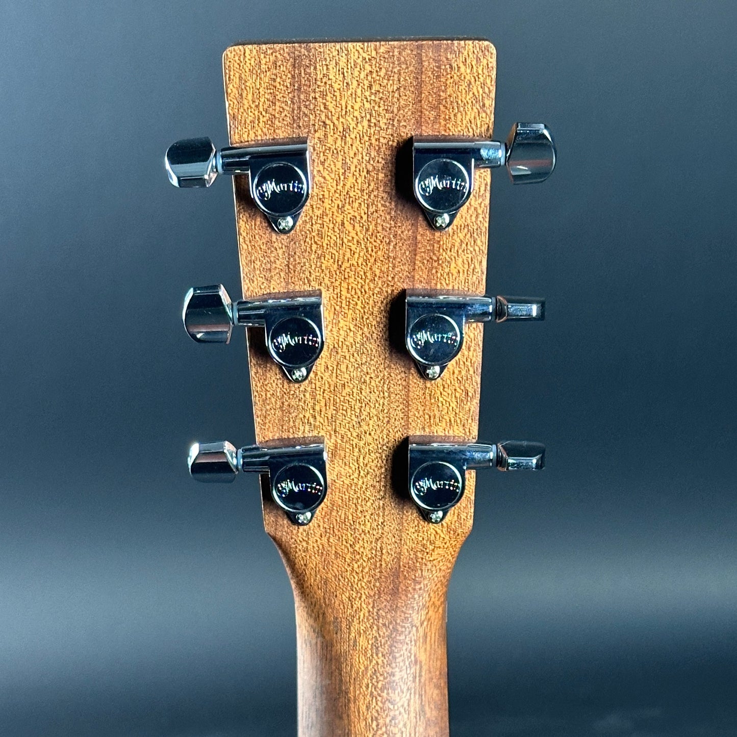 Back of headstock of Used Martin D-10e.