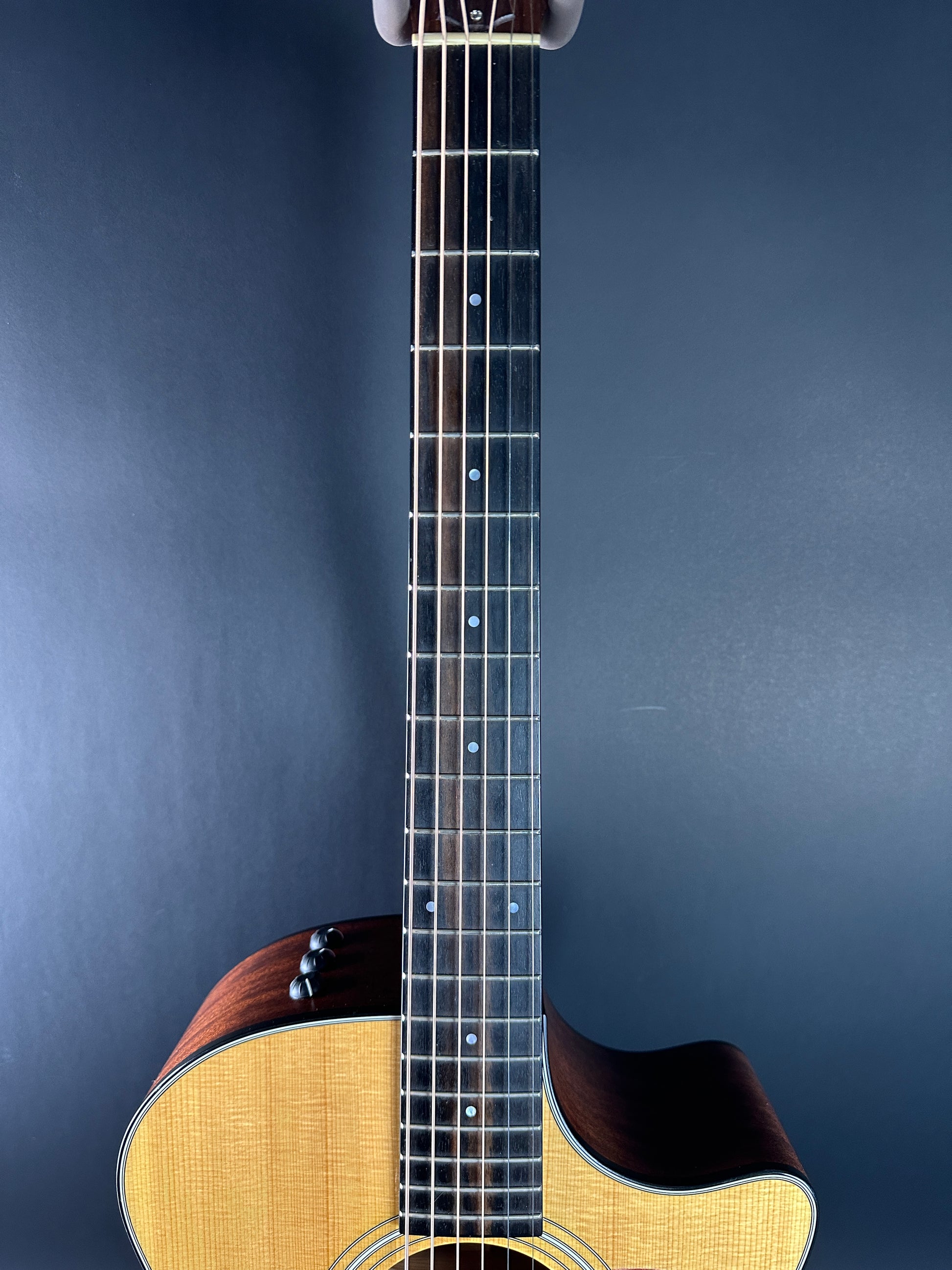 Fretboard of Used 2012 Taylor 314ce.