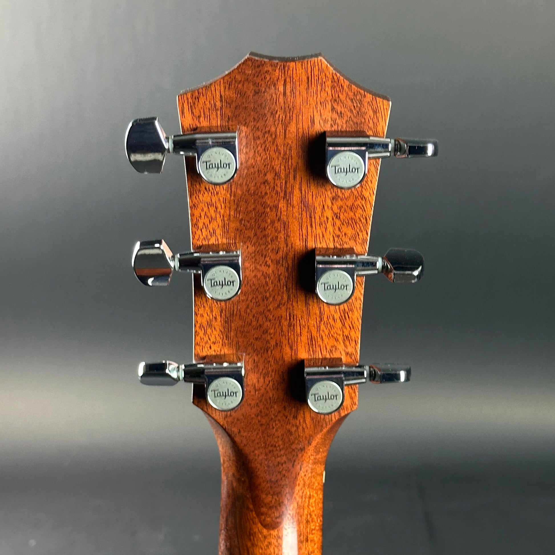 Back of headstock of Used 2012 Taylor 314ce.